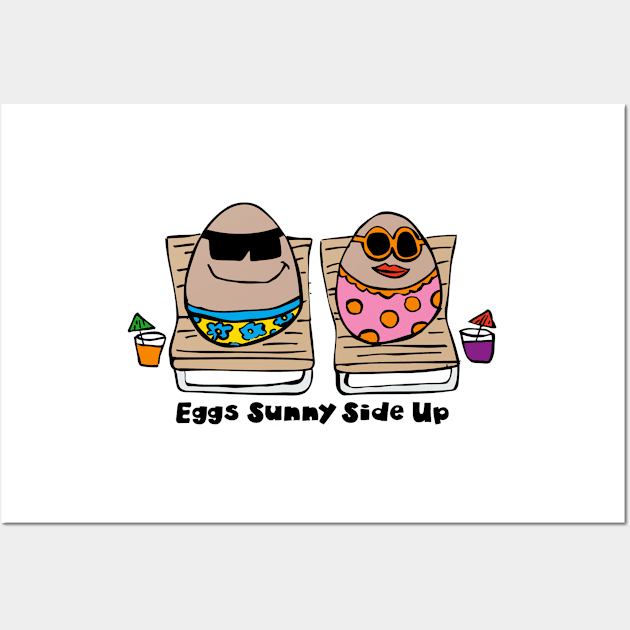 Eggs Sunny Side Up Wall Art by GoodEggWorld